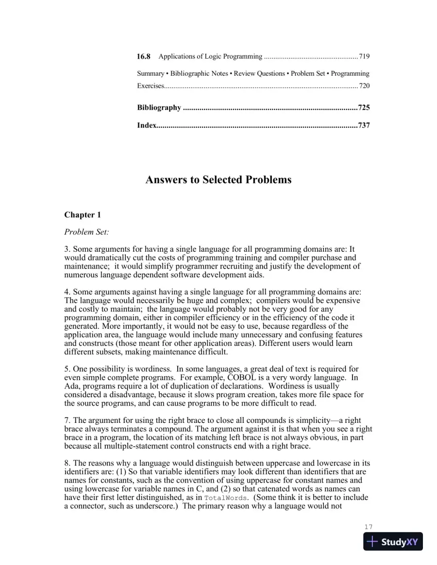 Solution Manual for Concepts of Programming Languages, 12th Edition, page 18