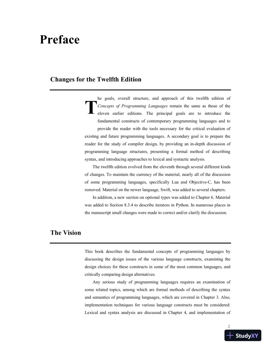 Solution Manual for Concepts of Programming Languages, 12th Edition, page 3