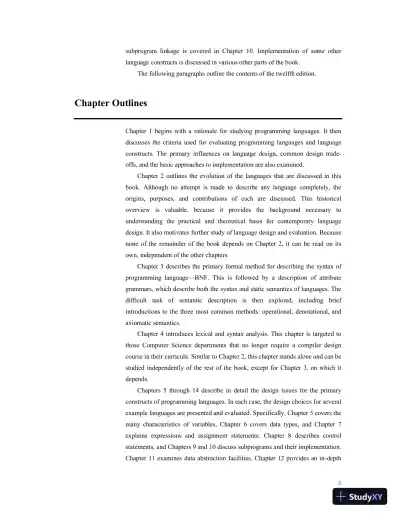 Solution Manual for Concepts of Programming Languages, 12th Edition - Page 4 preview image