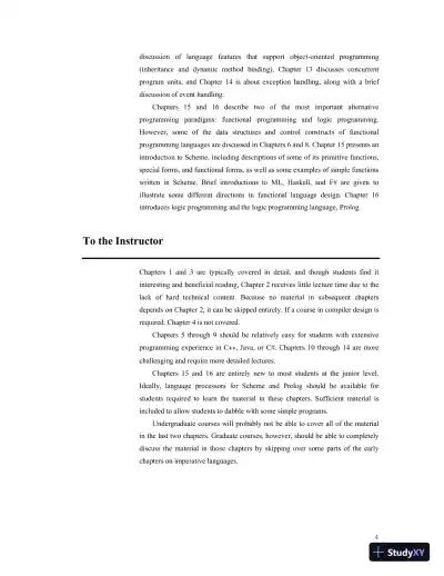 Solution Manual for Concepts of Programming Languages, 12th Edition - Page 5 preview image