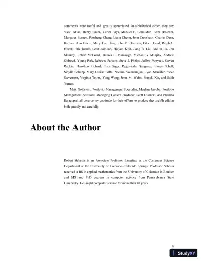 Solution Manual for Concepts of Programming Languages, 12th Edition - Page 9 preview image