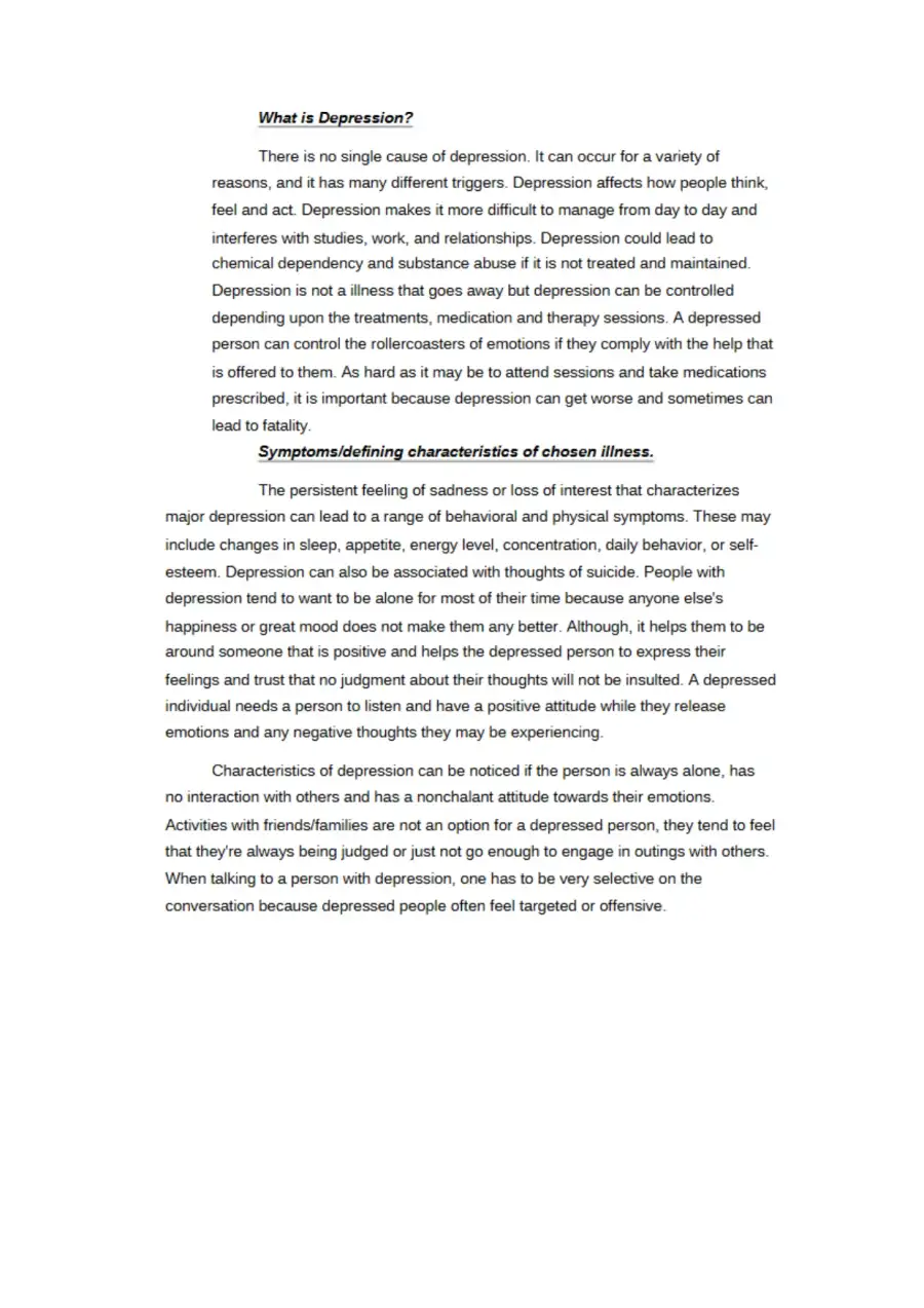 Understanding Depression Symptoms, Treatments, and, page 2