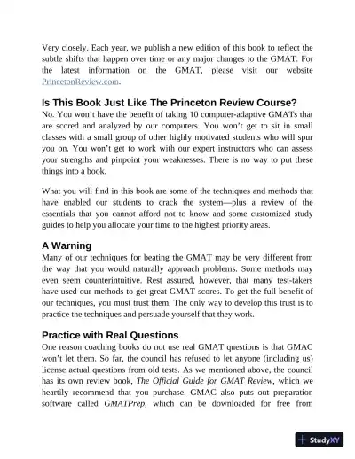 Princeton Review GMAT Premium Prep, 2024: 6 Computer-Adaptive Practice Tests + Online Question Bank (2023) - Page 29 preview image