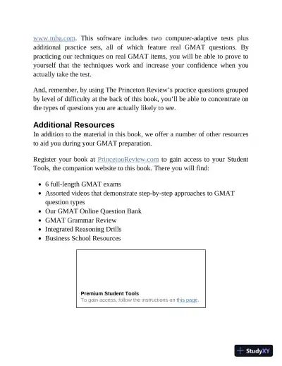 Princeton Review GMAT Premium Prep, 2024: 6 Computer-Adaptive Practice Tests + Online Question Bank (2023) - Page 30 preview image
