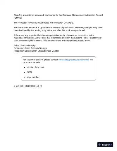 Princeton Review GMAT Premium Prep, 2024: 6 Computer-Adaptive Practice Tests + Online Question Bank (2023) - Page 5 preview image