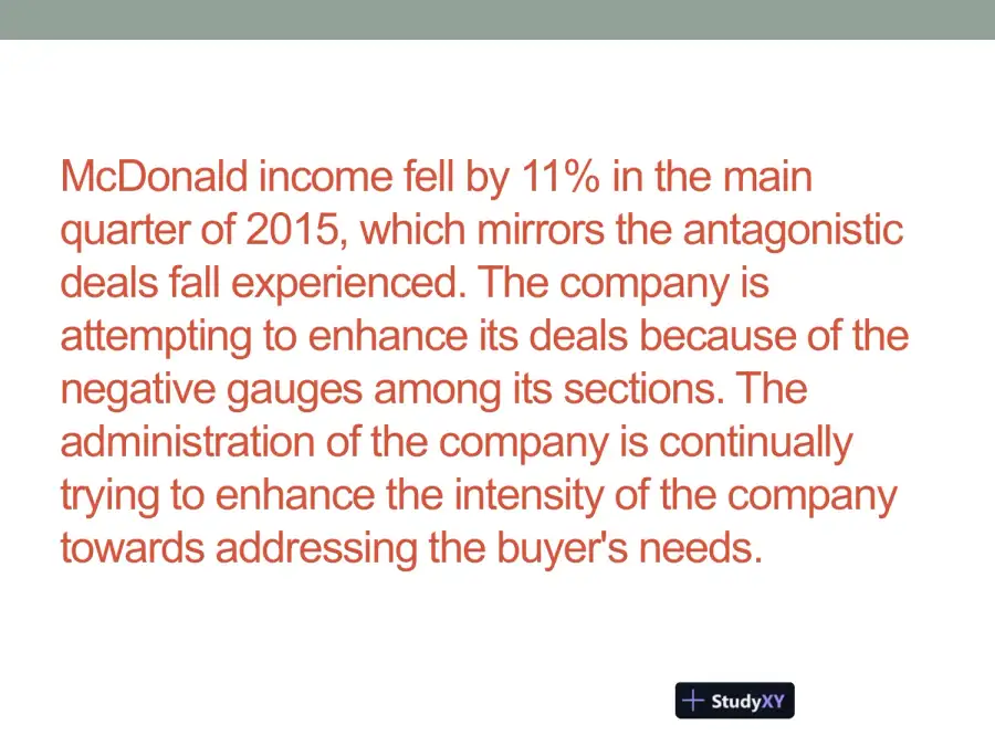 Study Of Sales Of Mcdonald's Food Products, page 7