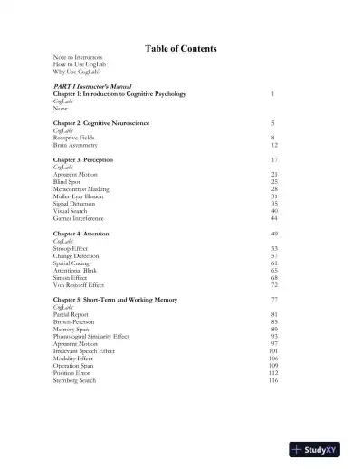 Test Bank For Cognitive Psychology: Connecting Mind, Research And Everyday Experience, 3rd Edition - Page 4 preview image