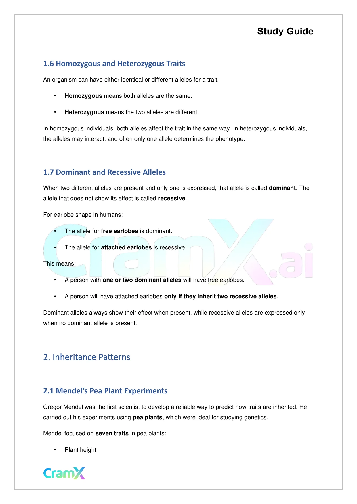 Biology - Classical (Mendelian) Genetics - Page 3 preview image
