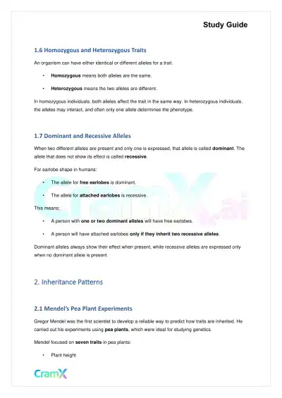 Biology - Classical (Mendelian) Genetics - Page 3 preview image