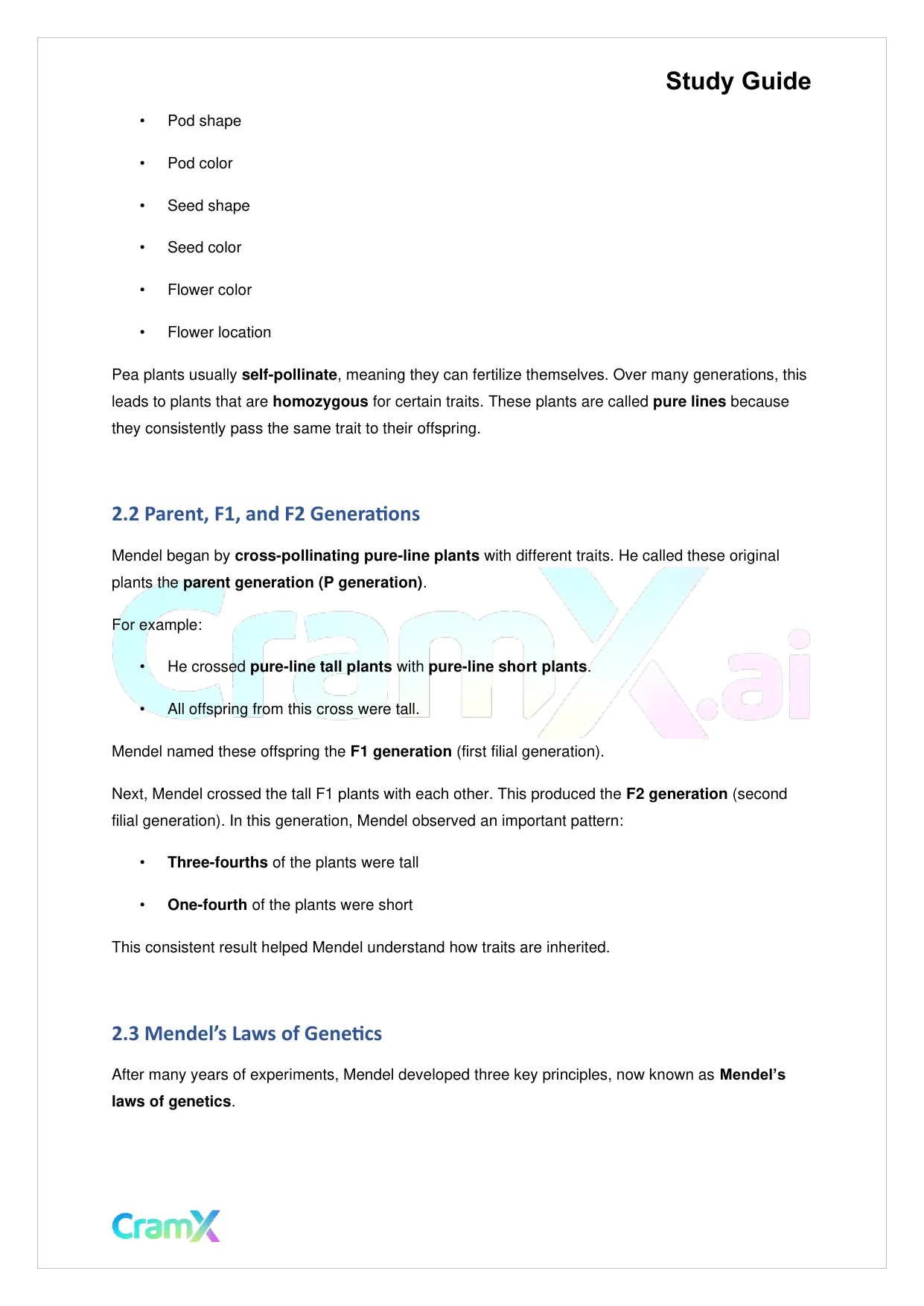 Biology - Classical (Mendelian) Genetics - Page 4 preview image