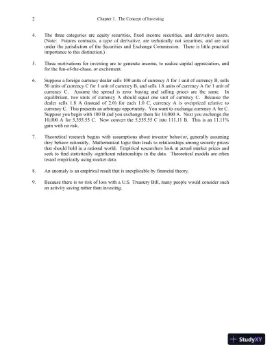 Practical Investment Management 4th Edition Solution Manual - Page 3 preview image