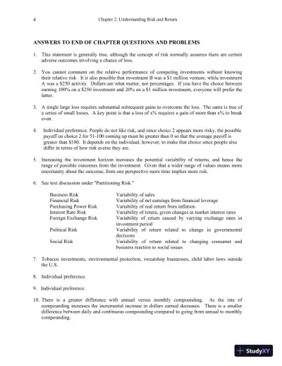 Practical Investment Management 4th Edition Solution Manual - Page 5 preview image