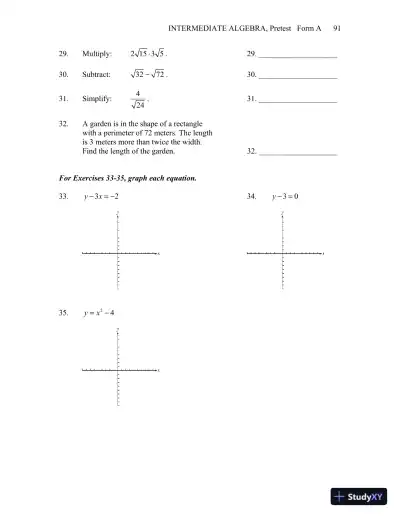 Test Bank for Intermediate Algebra, 13th Edition - Page 5 preview image