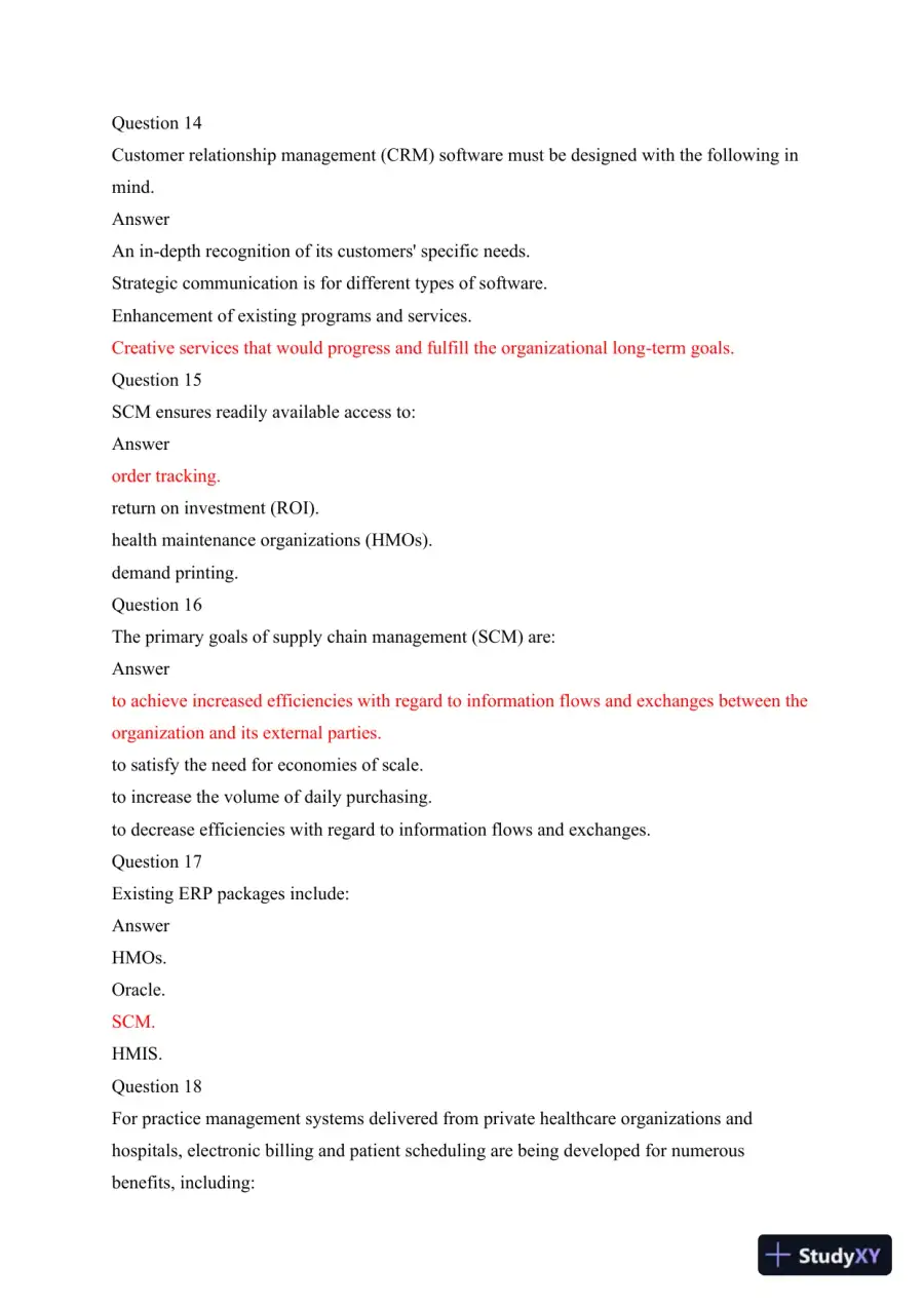 HSA 520 Health Management Information Systems (HMIS) Final Exam: Concepts and Applications in Healthcare, page 5