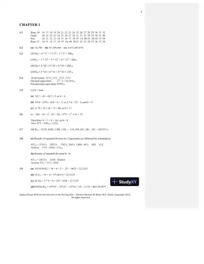 Solution Manual For Digital Design, 5th Edition - Page 1 preview image