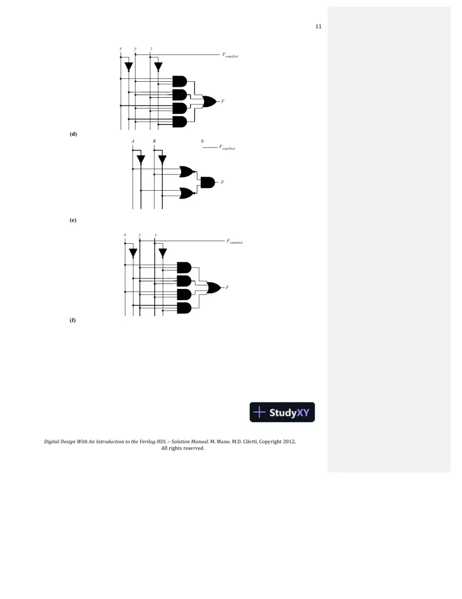 Solution Manual For Digital Design, 5th Edition, page 11