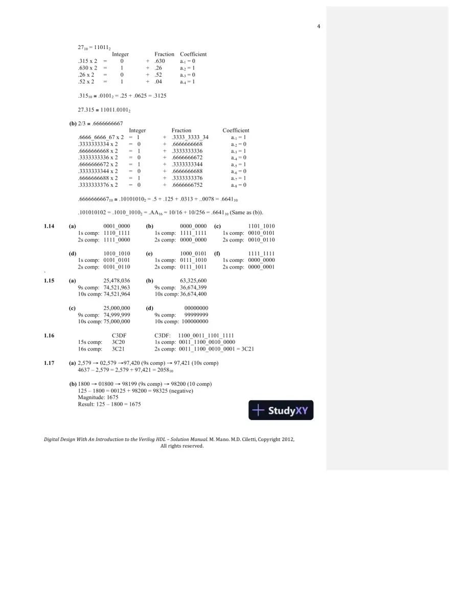 Solution Manual For Digital Design, 5th Edition, page 4