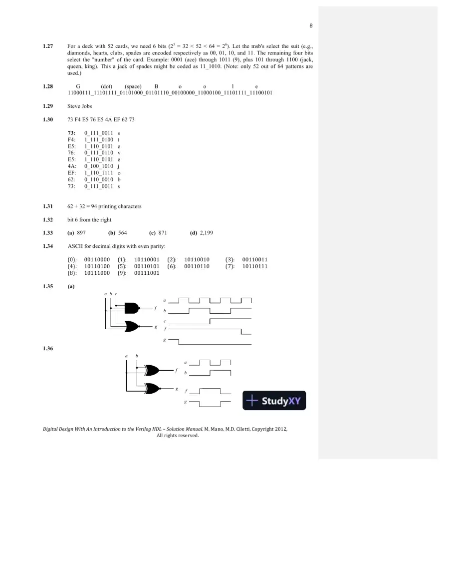 Solution Manual For Digital Design, 5th Edition, page 8