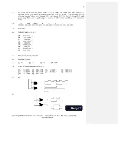 Solution Manual For Digital Design, 5th Edition - Page 8 preview image