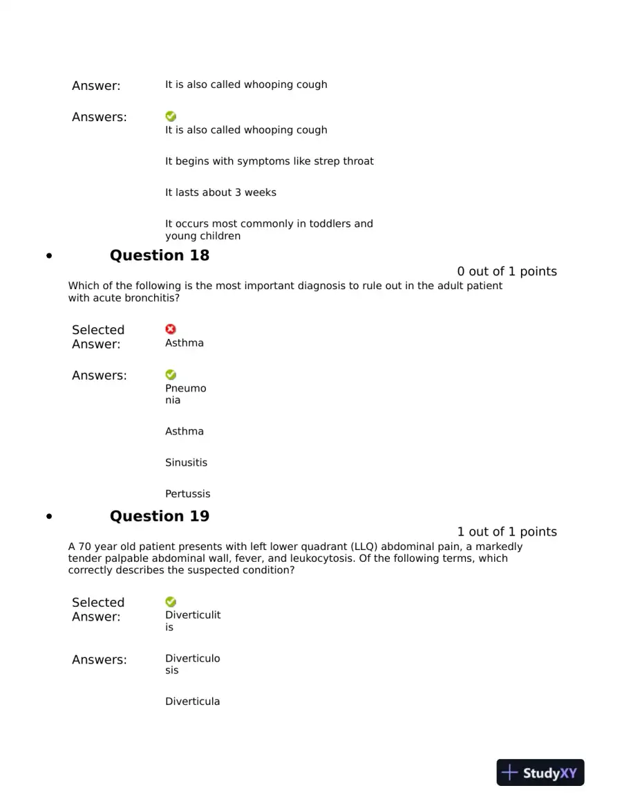 NRNP6531 Clinical Analysis Final Exam Mid Exam With Answers (721 Solved Questions), page 10