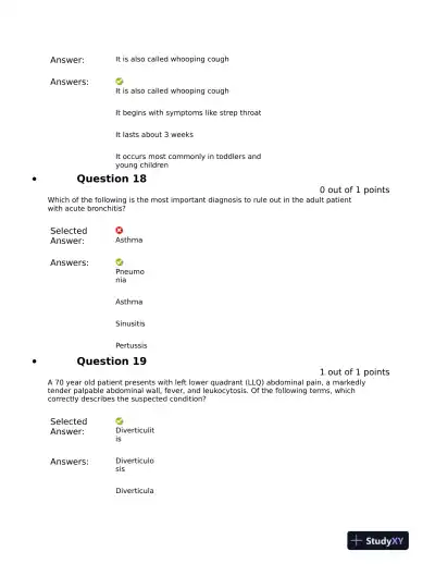 NRNP6531 Clinical Analysis Final Exam Mid Exam With Answers (721 Solved Questions) - Page 10 preview image