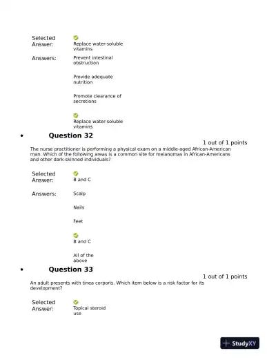 NRNP6531 Clinical Analysis Final Exam Mid Exam With Answers (721 Solved Questions) - Page 16 preview image