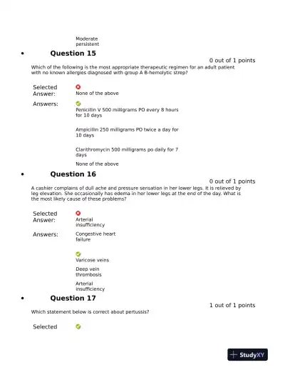 NRNP6531 Clinical Analysis Final Exam Mid Exam With Answers (721 Solved Questions) - Page 9 preview image