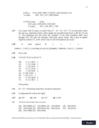 Digital Design: With an Introduction to the Verilog HDL, VHDL, and SystemVerilog, 6th Edition Solution Manual - Page 10 preview image