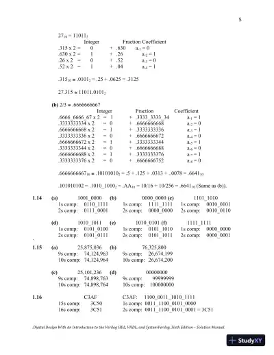 Digital Design: With an Introduction to the Verilog HDL, VHDL, and SystemVerilog, 6th Edition Solution Manual - Page 6 preview image