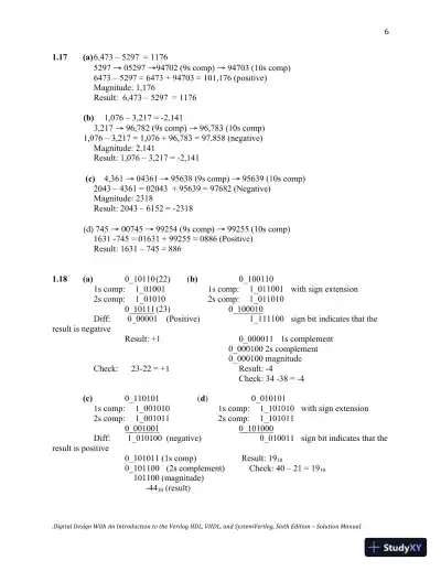 Digital Design: With an Introduction to the Verilog HDL, VHDL, and SystemVerilog, 6th Edition Solution Manual - Page 7 preview image