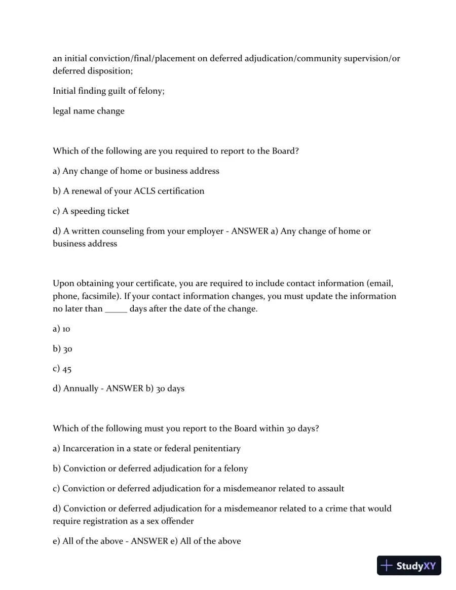 Texas Jurisprudence Exam RCP With Solution with Answers (48 Solved Questions), page 4