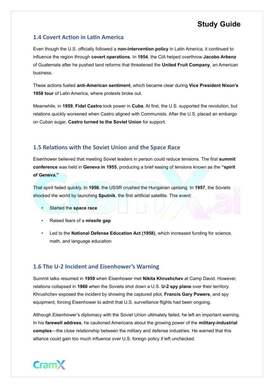 U.S. History II - America in the Fifties, page 3