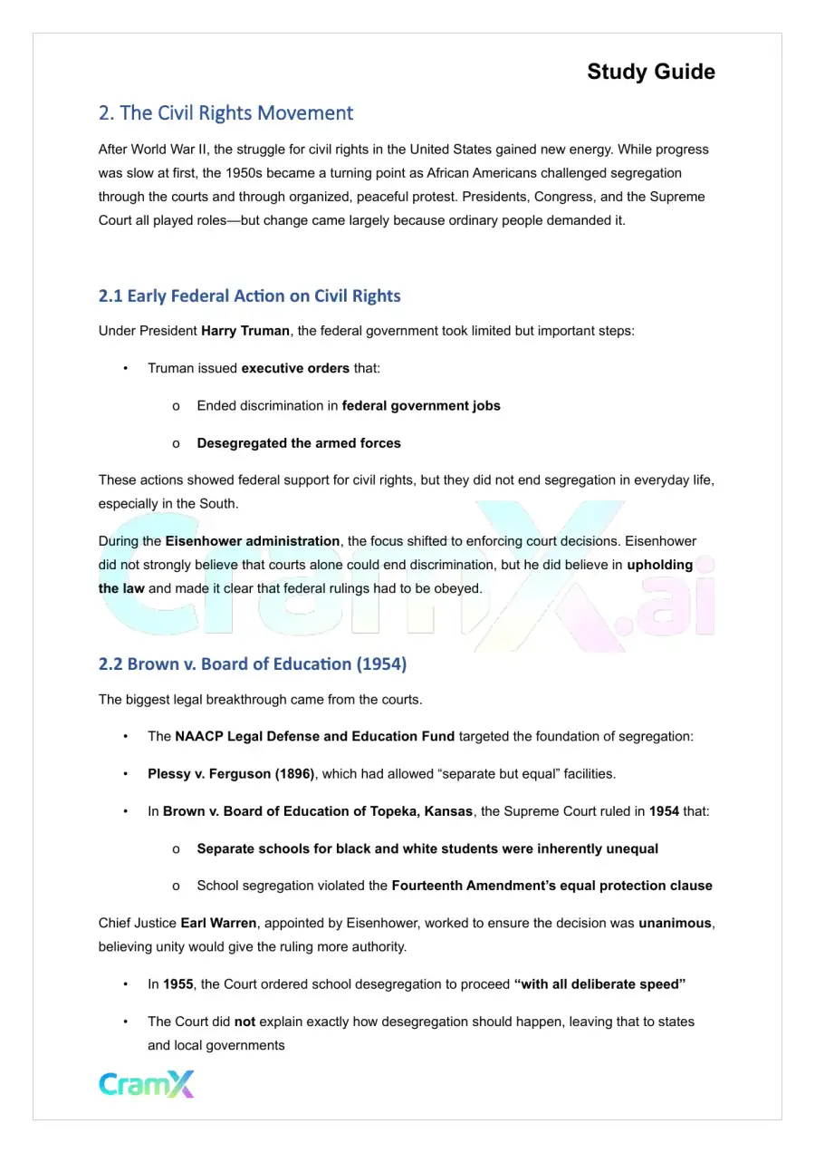 U.S. History II - America in the Fifties, page 4