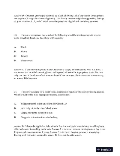 NCLEX Critical Care Practice Exam With Answers (200 Solved Questions) - Page 16 preview image
