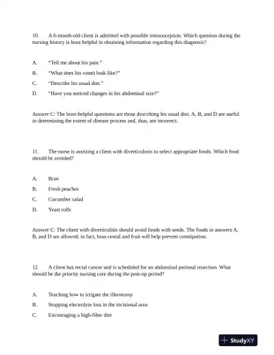 NCLEX Critical Care Practice Exam With Answers (200 Solved Questions) - Page 6 preview image
