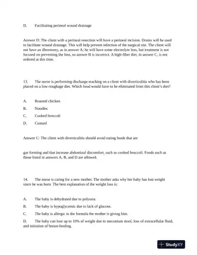 NCLEX Critical Care Practice Exam With Answers (200 Solved Questions) - Page 7 preview image