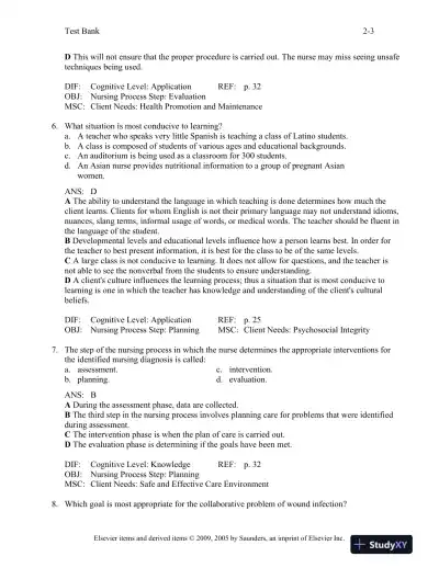 Maternal-Child Nursing 3rd Edition Test Bank - Page 13 preview image