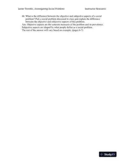 Investigating Social Problems 1st Edition Test Bank - Page 12 preview image