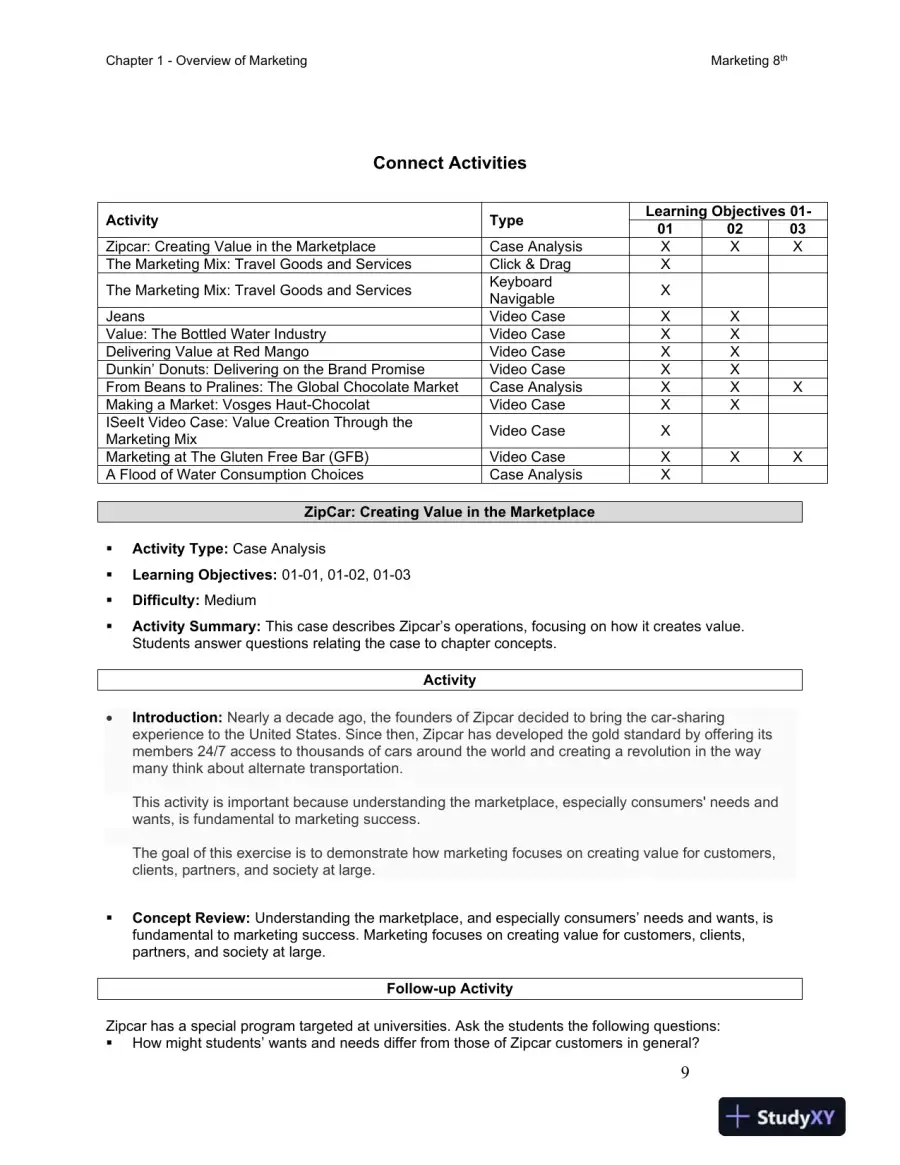 Solution Manual for Marketing, 8th Edition, page 10