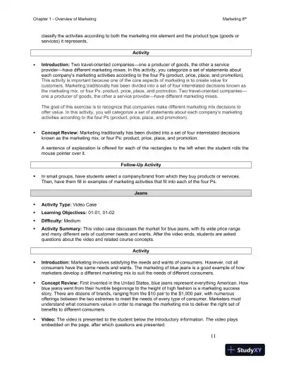 Solution Manual for Marketing, 8th Edition - Page 12 preview image