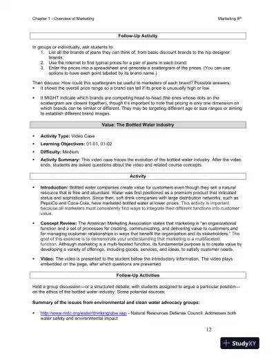 Solution Manual for Marketing, 8th Edition - Page 13 preview image