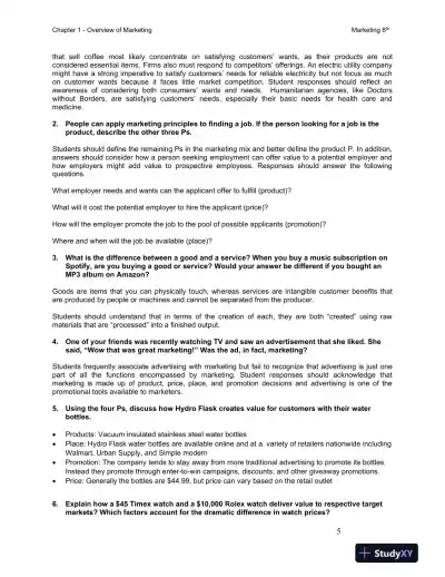 Solution Manual for Marketing, 8th Edition - Page 6 preview image