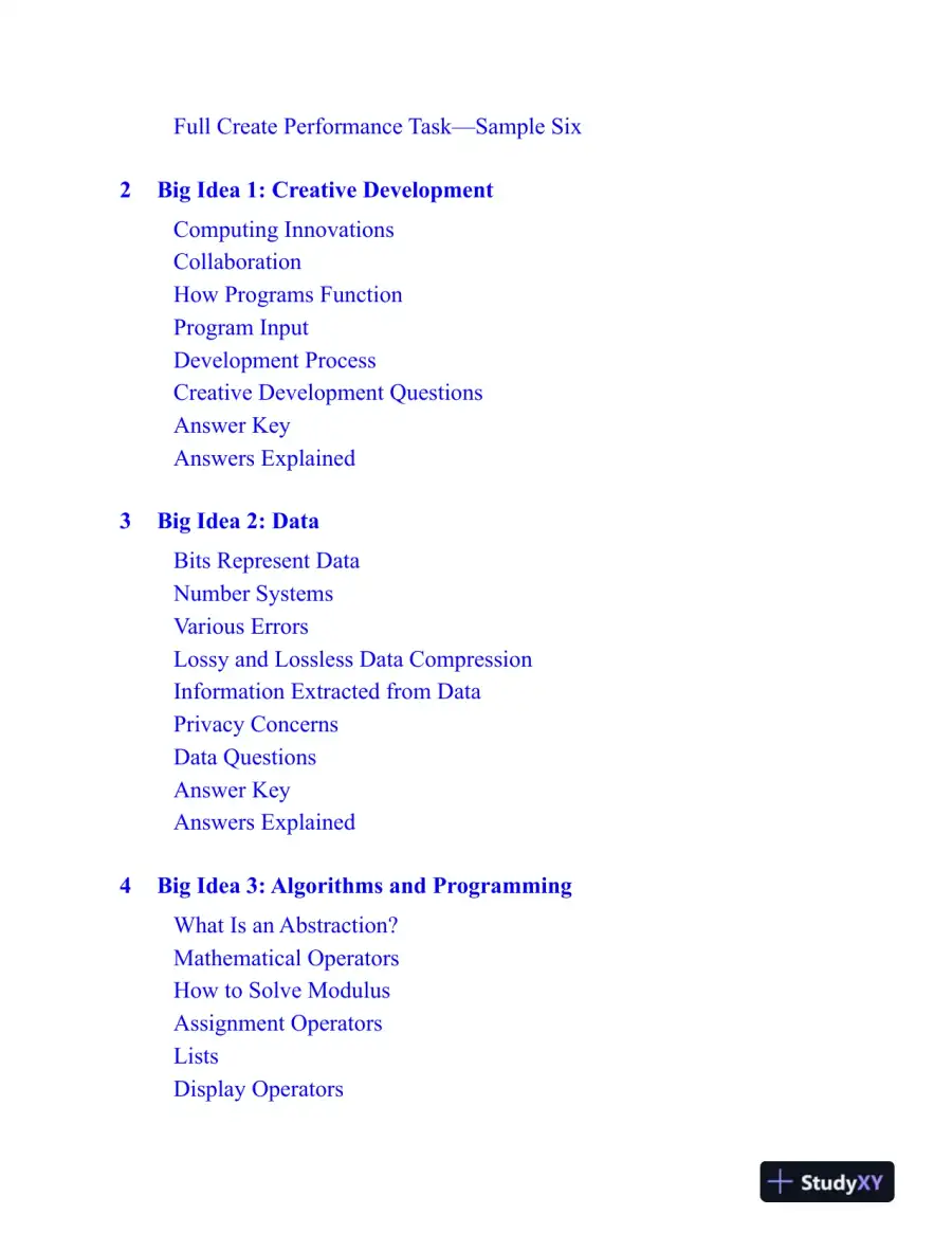 AP Computer Science Principles Premium, 2023: 6 Practice Tests (2022), page 10