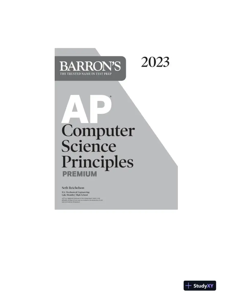 AP Computer Science Principles Premium, 2023: 6 Practice Tests (2022), page 3