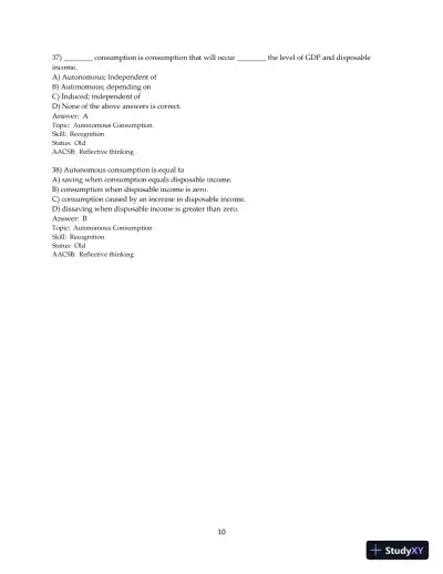 Test Bank for Macroeconomics, 13th Edition - Page 11 preview image