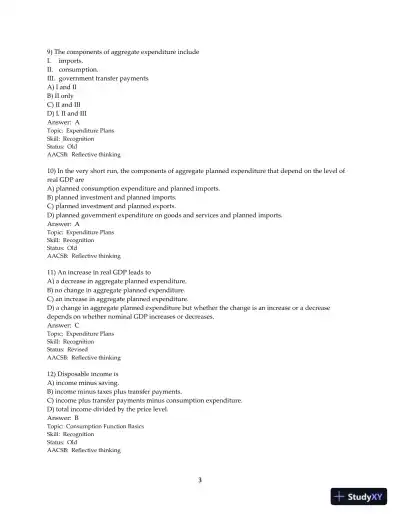 Test Bank for Macroeconomics, 13th Edition - Page 4 preview image