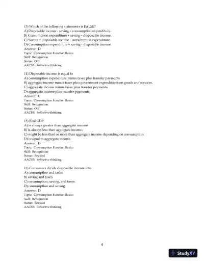 Test Bank for Macroeconomics, 13th Edition - Page 5 preview image