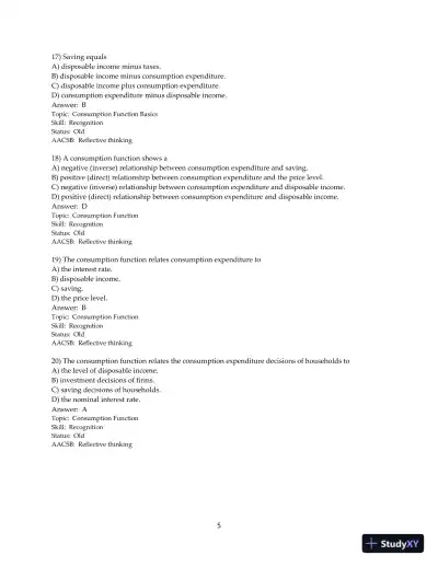Test Bank for Macroeconomics, 13th Edition - Page 6 preview image