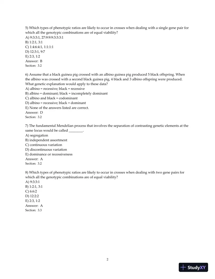 Concepts of Genetics, 11th Edition Test Bank, page 22