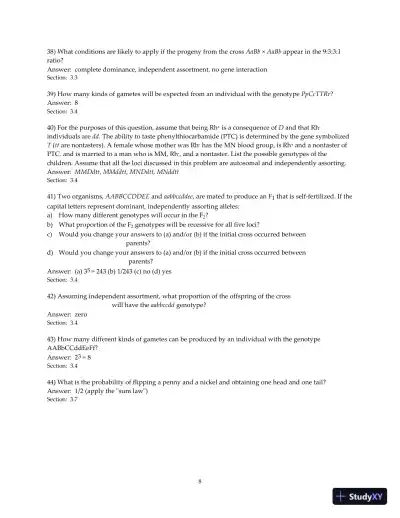 Concepts of Genetics, 11th Edition Test Bank - Page 28 preview image